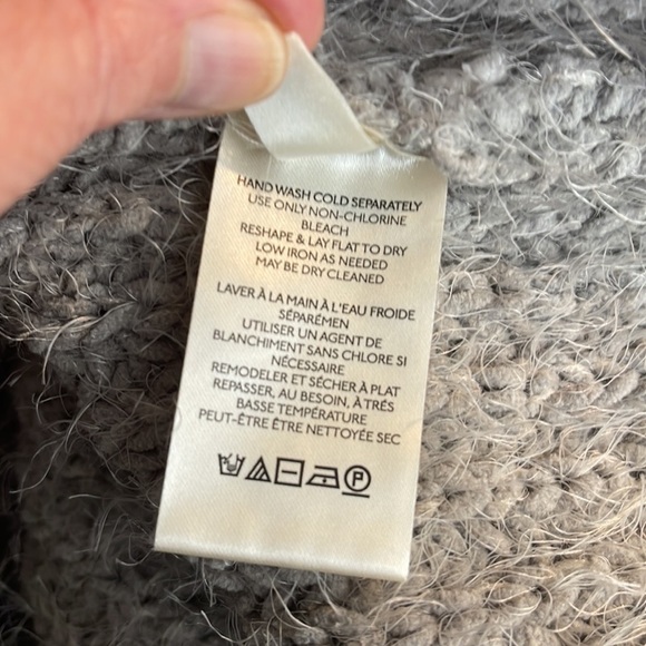 Free People Oasis Gray Oversized Cozy Tunic Sweater S - Picture 12 of 13